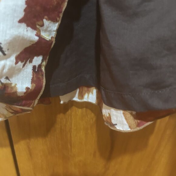 J.Jill‎ Womens Abstract Floral Print Midi Skirt-Cotton Silk-Sz 14P-Lined-Artsy - Picture 4 of 9